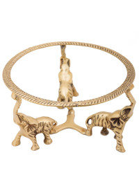 Ваза "3 слона" со стеклом (антик)