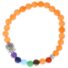 BX031 Браслет 7 чакр с Буддой, 6 мм, камень