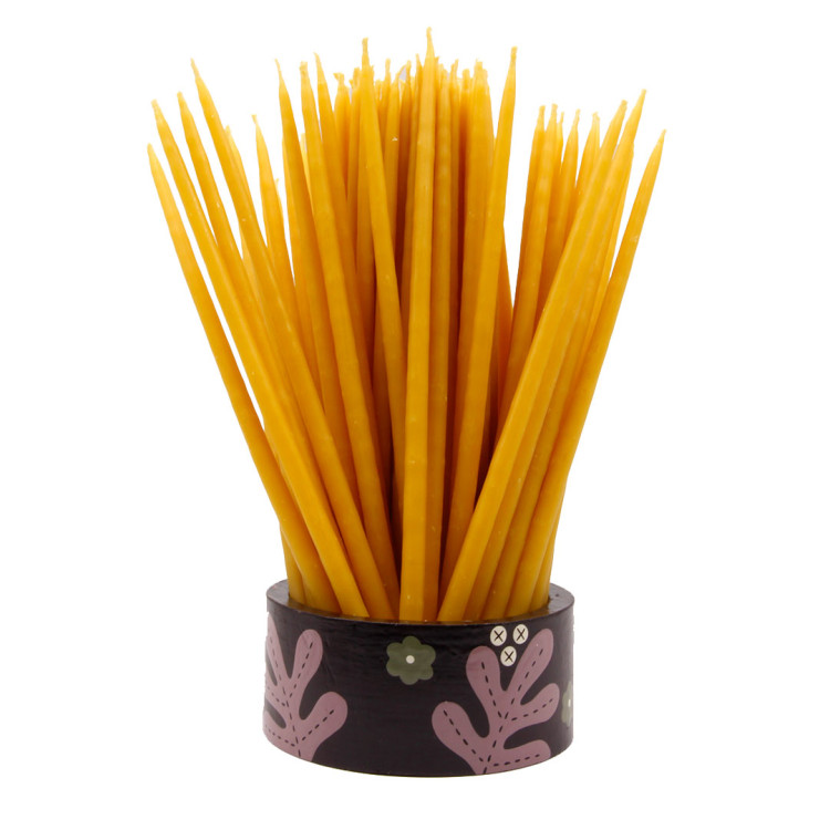 Свеча пчелиный воск Желтая