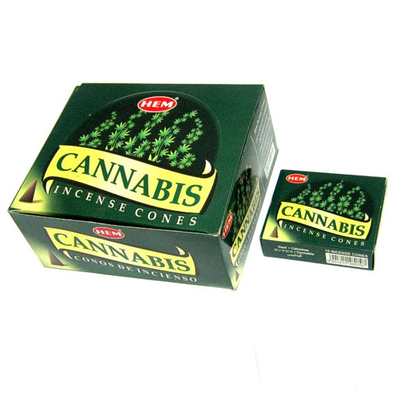HEM конусные благовония Cannabis КАНАБИС блок 12 шт.