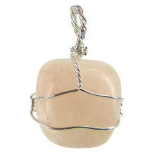 418-32 Подвеска Розовый Кварц 4см