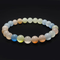 Браслет из камня Берилл светящийся способствует добрым взаимоотношениям между любимыми 8мм