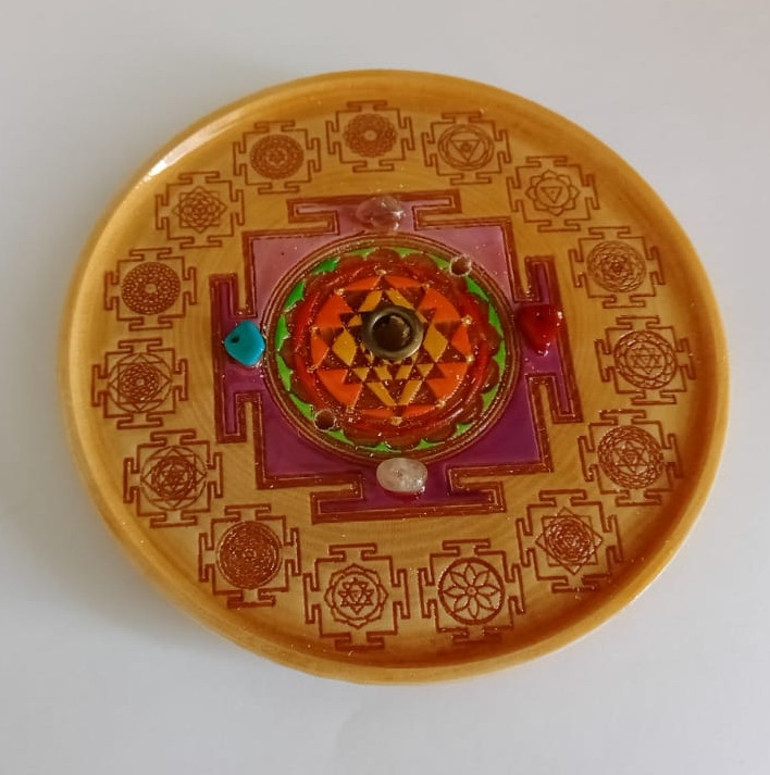 Подставка  под благовония Шри Янтра - символ процветания успеха и изобилия 11см