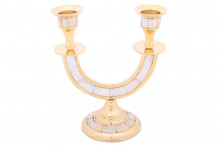 Подсвечник П4640 с перламутром на 2 свечи Подсвечник П4640 с перламутром на 2 свечи