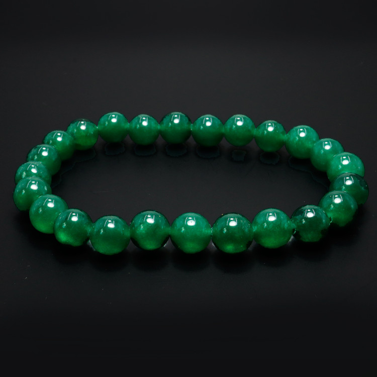 Браслет из камня Нефрит привлекает энергию изобилия и счастья 8mm