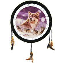 209-22 Панно круглое Волки 21см ткань