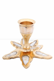 Подсвечник  П5213 с перлам. на 1 свечу .