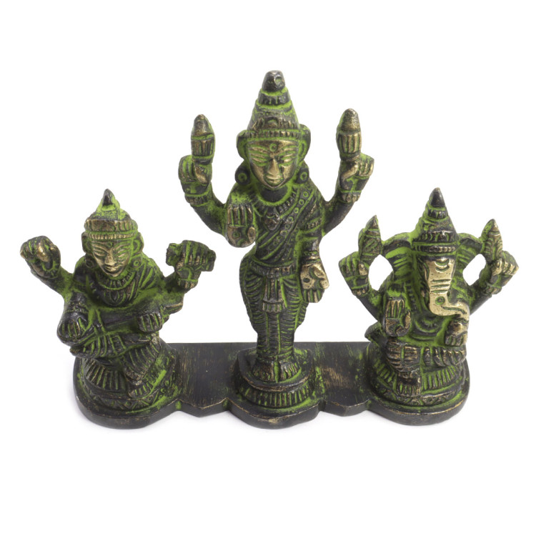 Вишну Ганеш Сарасвати даруют процветание, счастье и любовь бронза h-8см L-10,5cм 0,297кг
