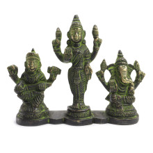 Вишну Ганеш Сарасвати даруют процветание, счастье и любовь бронза h-8см L-10,5cм 0,297кг Вишну Ганеш Сарасвати даруют процветание, счастье и любовь бронза h-8см L-10,5cм 0,297кг
