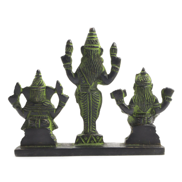 Вишну Ганеш Сарасвати даруют процветание, счастье и любовь бронза h-8см L-10,5cм 0,297кг