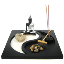 326-7 Садик Дзен Будда, 22х10см, дерево, искусственный камень
