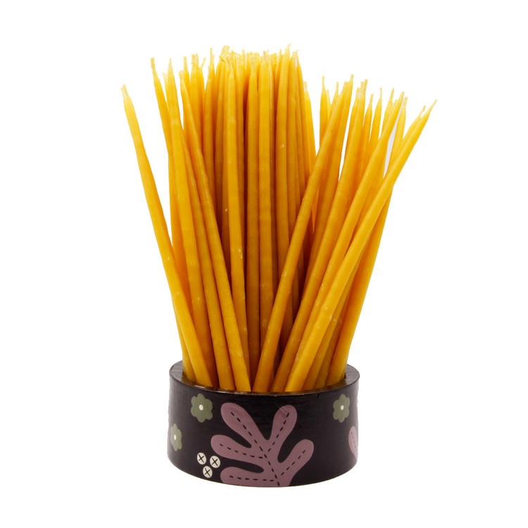 Свеча пчелиный воск Желтая