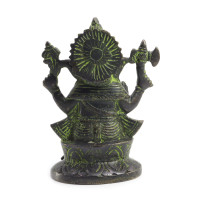 Ганеш благославляющий на процветание и удачу бронза 12,5см-9,5см 996гр