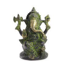 Ганеш благославляющий на процветание и удачу бронза 12,5см-9,5см 996гр Ганеш благославляющий на процветание и удачу бронза 12,5см-9,5см 996гр