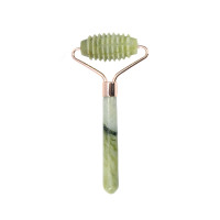 Роликовый массажер из натурального камня Байкальский Нефрит для лица и тела 15см