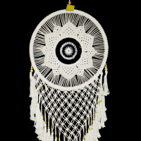 Ловушка снов Цветок-мандала h-100см d-43см Денежный магнит, дарует изобилие и удачу