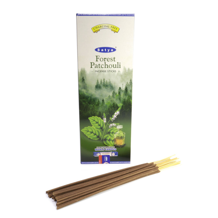 Благовония Satya Hexa Forest Patchouli Лесная Пачули аромапалочки уп-6шт