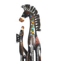 Фигурка из дерева Пара Зебр символ карьерного роста, успеха и процветания 70cm