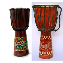 Баpабан  НЕКОНДИЦИЯ Джембе Дерево рисунок либо резьба Кожа h-30см d-15см
