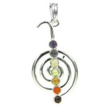 Подвеска 7 чакр Спираль 4,3см металл Подвеска 7 чакр Спираль 4,3см металл