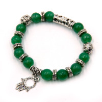 Браслет Пандора  Нефрит - символ роскоши и изобилия Металл камни