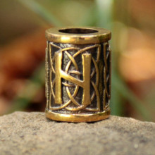 Бусина 09 Хагалаз, бронза, 12*D9мм,d 5,5мм Бусина 09 Хагалаз, бронза, 12*D9мм,d 5,5мм