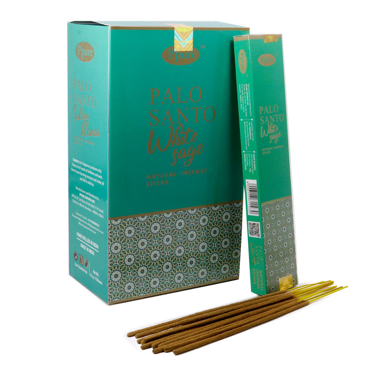 Благовония Ppure 15гр Palo Santo White Sage уп-12 шт Пало Санто и Белый Шалфей