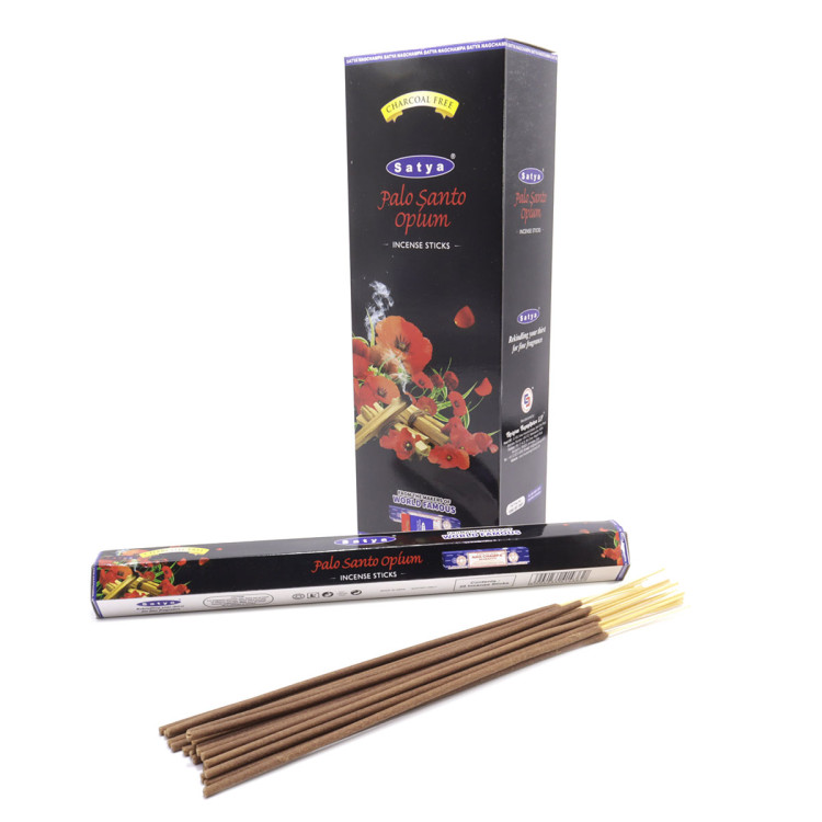 Благовония Satya Hexa Palo Santo Opium Пало Санто-Опиум аромапалочки уп-6шт