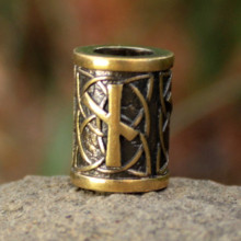 Бусина 10 Наутиз, бронза, 12*D9мм,d 5,5мм Бусина 10 Наутиз, бронза, 12*D9мм,d 5,5мм