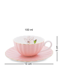  Чайный сервиз на 4 перс."Согно Росса" розовый
