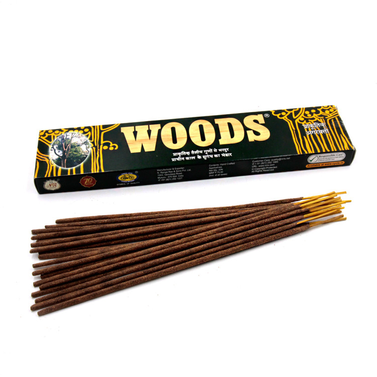 Благовония  WOODS Можжевельник Гималайский кедр и Белый сандал уп-6шт 20палочек Очищение дома
