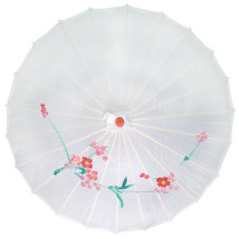 Зонтик китайский белый 53см, d.84см дерево, бамбук, ткань