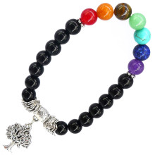 BX Браслет с подвеской на Развитие (Дерево Жизни) камень, 8мм