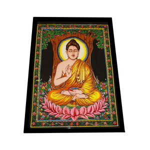 Батик хб с росписью Будда в медитации 108см-70см