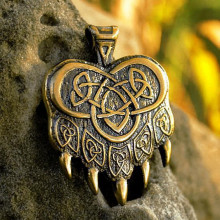 BV07-10 Печать Велеса (медвежья лапа), бронза, 30*42мм (СП ) BV07-10 Печать Велеса (медвежья лапа), бронза, 30*42мм (СП )