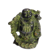 Хотей на мешке с монетами дарует процветание бронза h-14,5см-11.5см 1,638кг Хотей на мешке с монетами дарует процветание бронза h-14,5см-11.5см 1,638кг