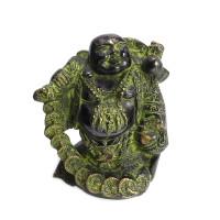 Хотей на мешке с монетами дарует процветание бронза h-14,5см-11.5см 1,638кг