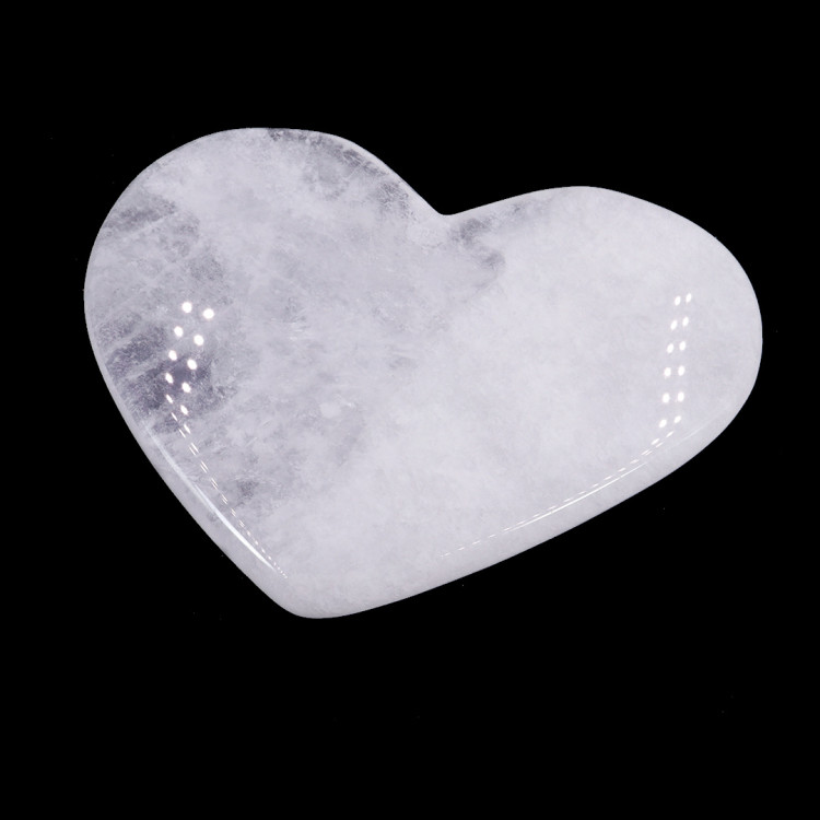 Скребок из камня Розовый кварц для лица и массажа Гуаша