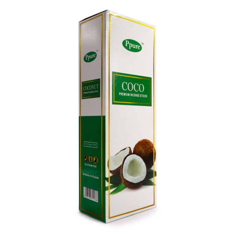 Благовония Ppure  COCONUT Кокос Hexa аромапалочки уп-6 шт