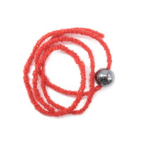 Браслет красная шерстяная нить с каменем Гематит