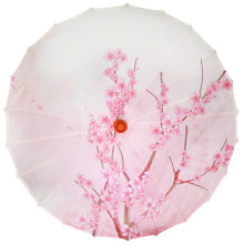Зонтик китайский розовый с сакурой 53см, d.84см дерево, бамбук, ткань