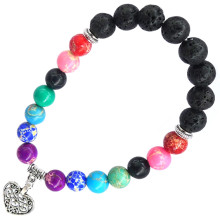 BX Браслет с подвеской на Любовь (Сердце) камень,8мм