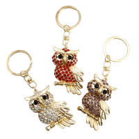 Оберег брелок Сова со стразами символ процветания через мудрость и удачу 11см