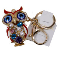 Оберег брелок Сова со стразами символ процветания через мудрость и удачу 11см