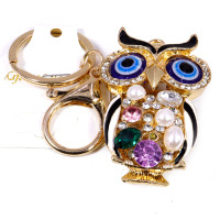 Оберег брелок Сова со стразами символ процветания через мудрость и удачу 11см