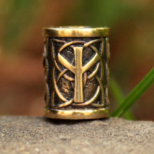 Бусина 15 Альгиз, бронза, 12*D9мм,d 5,5мм Бусина 15 Альгиз, бронза, 12*D9мм,d 5,5мм