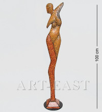 Статуэтка "Девушка" дерево+стекл.мозаика 100см