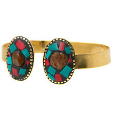 FB0730- Браслет металл, каменная крошка