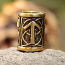 Бусина 17 Тейваз, бронза, 12*D9мм,d 5,5мм Бусина 17 Тейваз, бронза, 12*D9мм,d 5,5мм