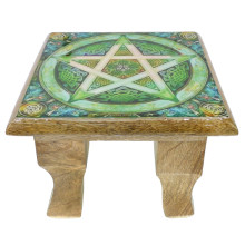 ALT01 Алтарный столик с Пентаграммой 11,5х15х15см, дерево